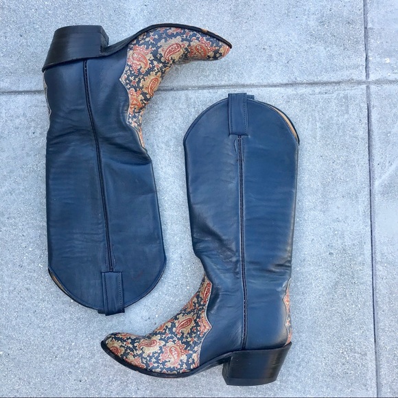 laramie Shoes - VINTAGE LAREDO LARAMIE blue western COWBOY BOOTS 7